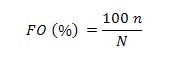 FO% = (100 x n) / N