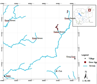 Map of the far north east of Cambodia, near the border with Laos in the north and Viet Nam in the east