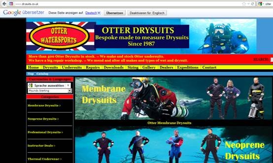 Otter drysuits